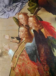 Retable Portinari, panneau central (détail des anges à droite), vers 1479
